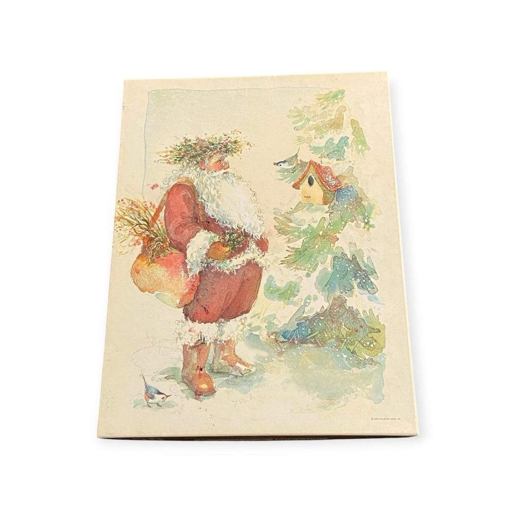 2002 HALLMARK BOUGHS & BERRIES PUZZLE 500 PCS SANTA CHRISTMAS WINTER